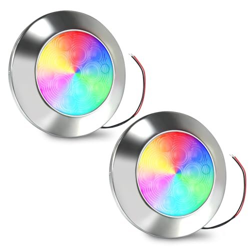 Goldlife B3 LED Marine Courtesy Light Boat Interior Light (2PC RGBW), 2