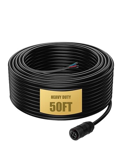 Goldlife 4 Way Pool Light Wire (50 Feet) with 4