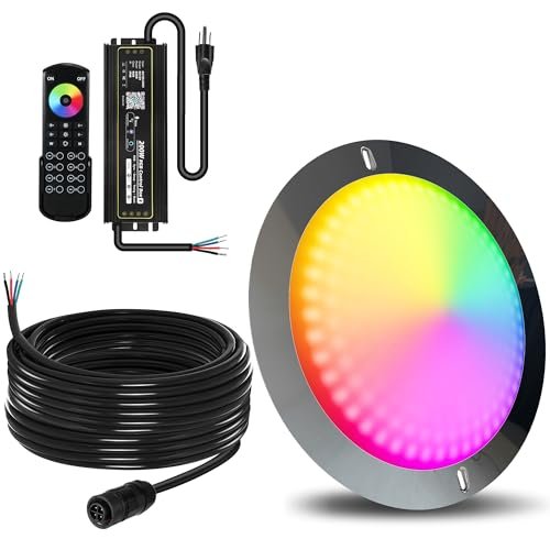Goldlife P11 LED Pool Lights for Inground Pool, 120W 120V / 11 Inch / 50FT Cord/Stainless Steel/with Adaptable Joint/Waterproof 2